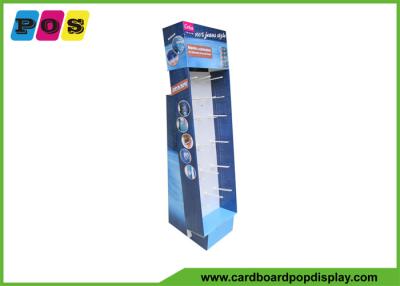 China CMYK Full Color Printing Cardboard Hook Display , Retail Corrugated Floor Displays For Stationery HD017 for sale