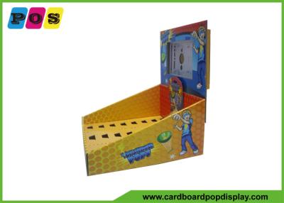 China Table Top Corrugated Counter Display Equips LCD Screen For Toys CDU041 for sale