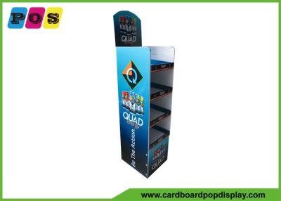 China Beverage Stable POP Cardboard Merchandising Displays With Four Shelves FL032 for sale