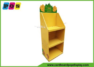 China Multifunctional Shelf POP Cardboard Floor Displays Fixture With Metal Pegs On Sides FL038 for sale