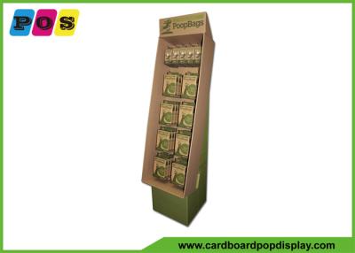 China Retail Corrugated Cardboard Peg Display Stand With Printing On Kraft Paperboard for sale