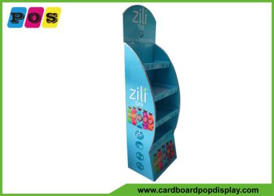 China Soft Drinks Corrugated Paperboard Promotional Display Stands 4 Shelf FL065 for sale