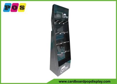 China Corrugated Custom Peg Hook Floor Power Wing Display Stand for Promotional for sale