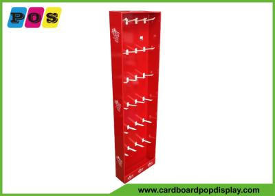 China Retail Stores Sidecap Corrugated Display Shipper With 24 Pieces Pegs For Keychains for sale