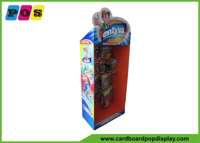 China Promotion Retail Corrugated Cardboard Hooks Floor Display Rack For Toys HD046 for sale