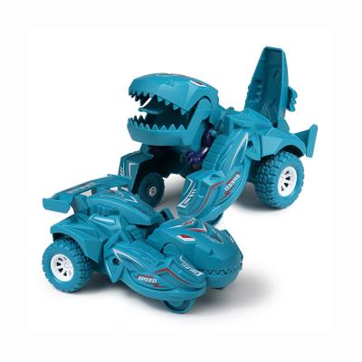 China New Product Fall Resistant Rotating Racing Deformed Car Diecast Toys Dinosaur Car 168-50 for sale