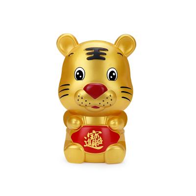 China Charm lucky year of the tiger 2022 ABS COD tiger coin bank alkansya best gift for sale