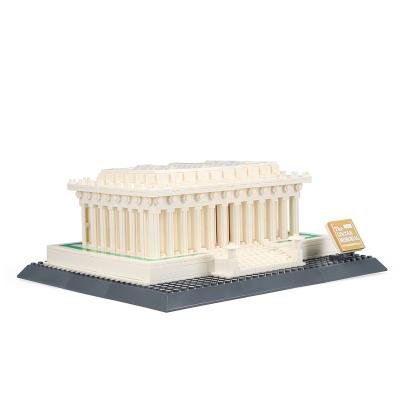 China Architecture Plastic City Lincoln Memorial House 3D Creative Model Building Blocks Kit Assembly for sale