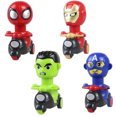 China Eco-friendly Running Car Toy Vehicle Cartoon Inertia Press Friction Power Cute Power Motorcycle Toys for sale