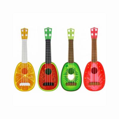 China Wholesale Plastic Toy Simulation Mini High Quality Guitars Ukulele Shape Factory Fruit Musical Toy 100 for sale