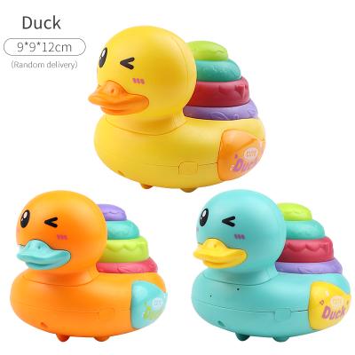 China Eco-friendly Cartoon Interactive Animal Toy Children's Push Back Duck Push Back Car For Other Children's Toy Cars for sale