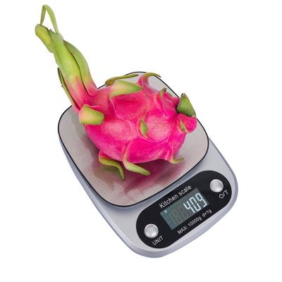 China With Tray Multifunctional Food Scale Amazon Hot Sell Custom Scale 5 Kg Stainless Steel Digital Weighing Kitchen Scale for sale