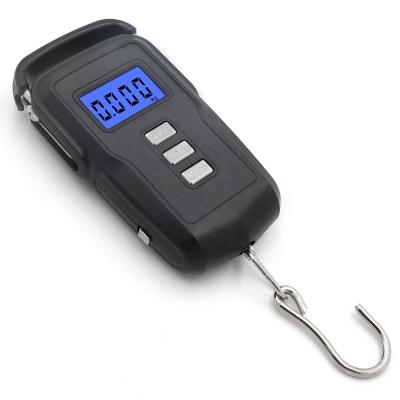 China Fishing Scale Mini Hanging Hook Luggage Weight Scale Travel 50kg/110lb Digital Portable Luggage Hanging Scale 32*14MM for sale