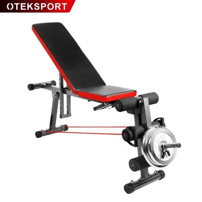 China Indoor Weightlifting Dumbbell Bench With Leg Loop Extension Sit Up Weight Bench For Muscle Training Flybird Dumbbell Rack for sale