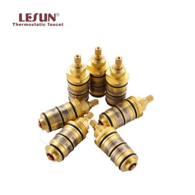 China Hot Selling High Flow Brass Thermostatic Shower Faucet Mixer Cartridge LESUN for sale