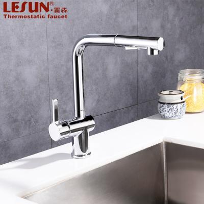 China China Modern Kitchen Faucet Manufacturer Zink Handle Brass Copper Cold Water Mixer Tap With 360 Degree Pull Out Spray Flexible Hose for sale