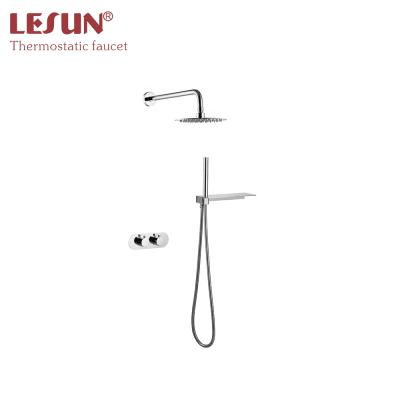 China Without Slide Bar Factory Direct Sale Thermostatic Concealed Bath Shower Mixer Faucets Set for sale