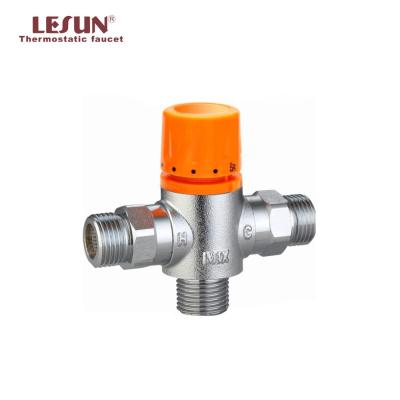 China LESUN Faucets DN15 DN20 DN25 High Quality Universal Brass Thermostatic Cold Water Thermostatic Hot Shower Faucets 1/2 Mixing Valve 3/4 NPT for sale