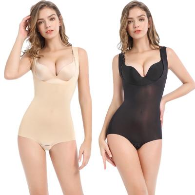 China Slim Body Shaper Jumpsuit Cloth Top Belly Open Bust Invisible Slim Elastic Full Control Antibacterial for sale