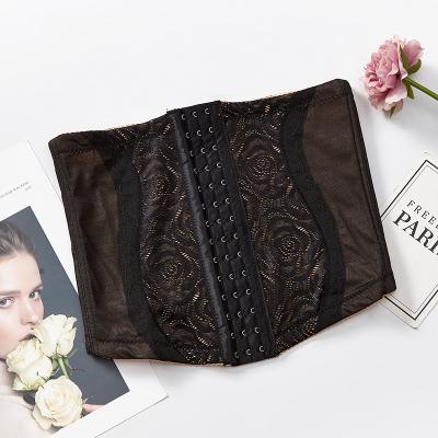 China Antibacterial Double Lace Sculpting Abdominal Strap For Postpartum Women Three-breasted Double-Layer Adjustable Binding Strap for sale