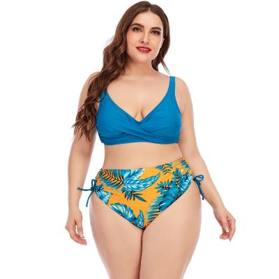 China Plus size 2021 European and American split swimsuit split bikini swimwear new design women's swimsuits two-piece swimsuit for sale