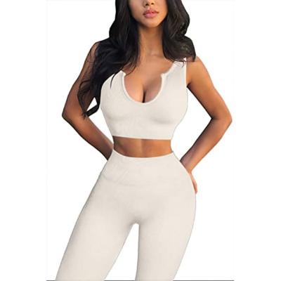 China Breathable Yoga Women Sportswear Seamless Yoga Set 2 Piece Workout Sports Bra With High Waist Shorts Lady Yoga Pant Legging Equipment Tracksuit for sale