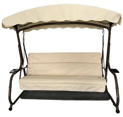 China Modern 3 Seater Bed Chair Seats Outdoor Furniture Garden Patio Swings Chairs Canopy for sale