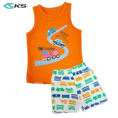 China Hot-Wholesale Child Home Use Summer Two Piece Pajamas Professional Custom Made Toddler Kids Breathable Pajamas for sale