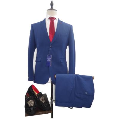 China Anti-Wrinkle Anti-wrinkle OEM ODM Slim Fit Royal Blue Wedding Suits 2 Pieces Mens Suits Suit for sale