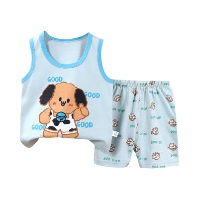 China Professional Wholesale Custom Anti Shrinkage Anti Shrinkage Boys And Girls Invest And Shorts Set Baby Home Clothes Pajamas For Kids for sale