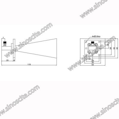 China Compact Broadband Horn Antenna / Rf Horn Antenna For Communications for sale