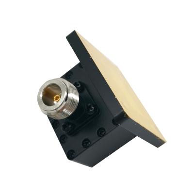 China Wr90 To Coaxial Right Angle Rf Adapter 8.2 - 12.4 Ghz Lightweight for sale