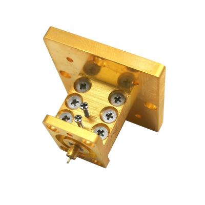 China Gold Waveguide To Coax Adapter High Frequency Waveguide Connector Adapter for sale