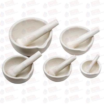 China Wear Resistance Mortar And Pestle Porcelain High Temperature Resistance Soil Testing Equipment for sale