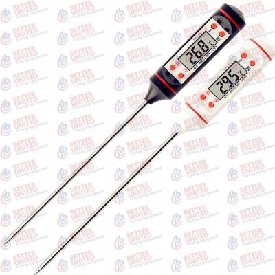 China Stainless Steel ABS Digital Food Thermometer Built In Button Battery for sale