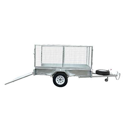 China Trustworthy Quality Car Trailer Hot-Dipped Galvanized Single Axle Box Trailer (SWT-BT64-L) for sale