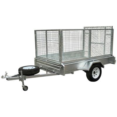 China Hot Gal ATV Trailer 6x4 Axle Cage Trailer Single Tilt Type for sale