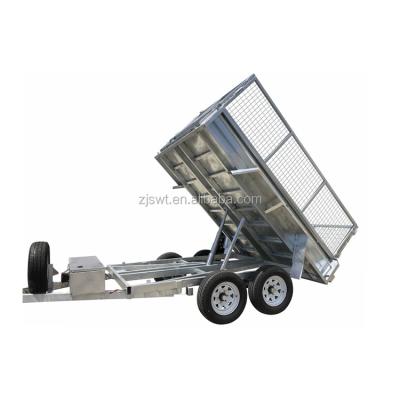 China Car Trailer 10x6 Tipper With Hydraulic Ram for sale