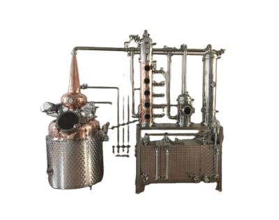 China Factory Price Whiskey Gin Alcohol Still Columns Moonshine Home Distillery Electric Red Copper Equipment Heater/Steam/Gas for sale