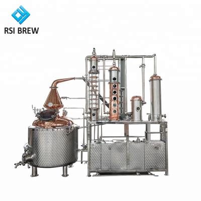 China Distillery Made in China Food Grade Rum Whiskey Brandy Stainless Steel Boiler and Distillation Equipment for sale