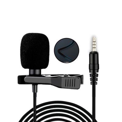 China Interview Lavalier Microphone 3.5MM Lavalier Label Condenser Microphone Studio Recording For Smartphone TikTok Live Stream for sale