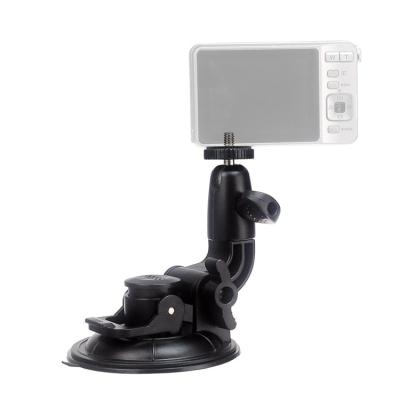 China 360 Degree Rotation 9CM Car Windshield Suction Cup Mount With Tripod 360 Rotating Adapter Screw For GoPro Hero for sale