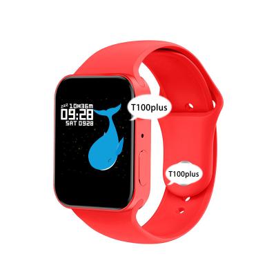 China Factory T100plus Smartwatch 2022 Touch Screen Android5.0 And Above Sport T100plus Waterproof IOS Music Smartwatch PK t500 for sale