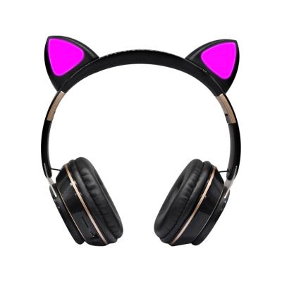 China Newest Cat Earphone BTV5.0 LED Earphone New Music Wireless Gaming Headset Fashion Earphones for sale