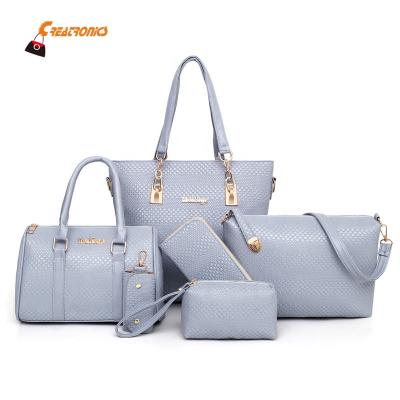 China Famous Brand Women Diamond Lattice Cover Women Diamond Lattice Cover New Handbag Set Ladies Handbag Set 5 for sale