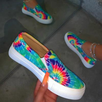 China Wholesale fashion trend china new arrivals paisley tie dye bandana sneakers shoes slipped for sale