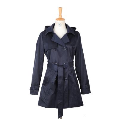 China New Viable Lady Anorak Lady Printing Double Breasted Trench Coat for sale