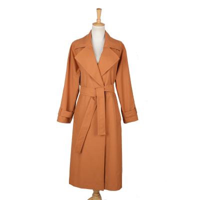 China New Viable Lady Anorak Lady Printing Double Breasted Trench Coat for sale