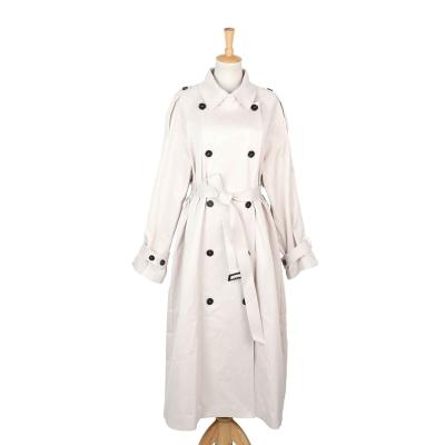 China New Viable Lady Anorak Lady Printing Double Breasted Trench Coat for sale