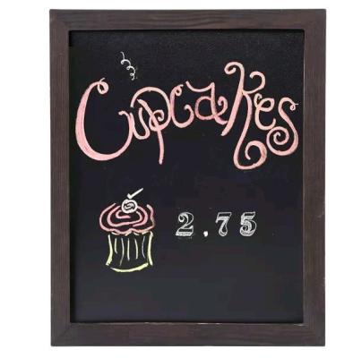 China Magnetic Wall Mounted Kitchen Chalkboard Menu Sign with Rustic Frame and Non Porous Chalk Board Surface for Vintage Decor for Restaurant for sale